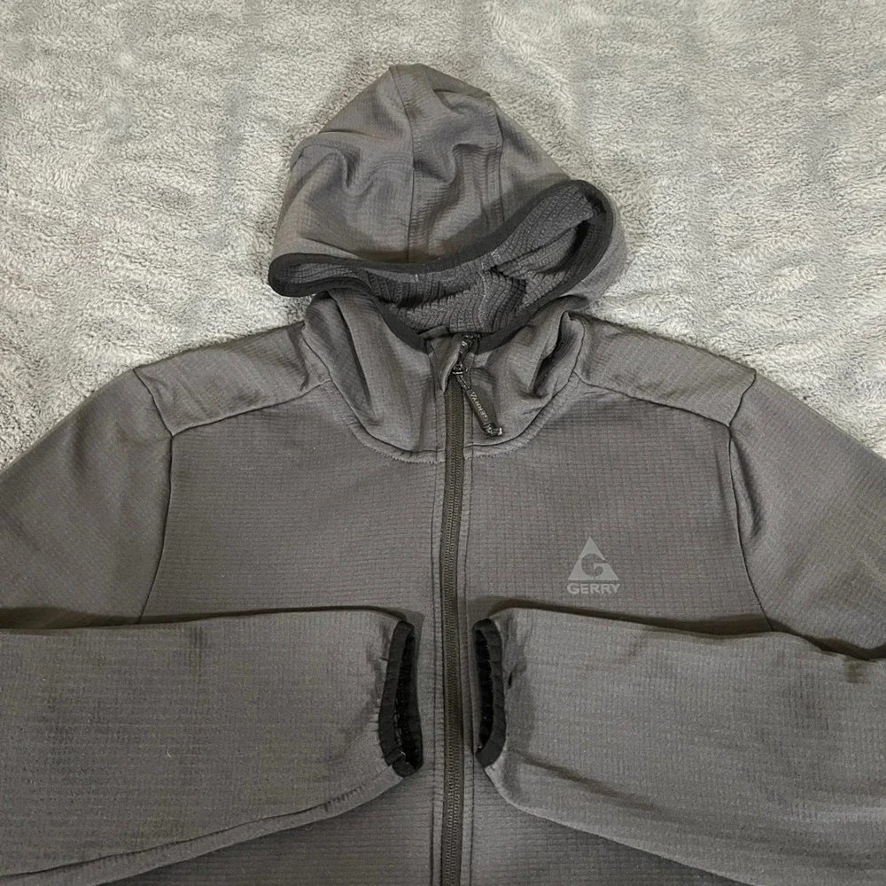 GERRY Mens Medium Gray Zip Up‎ Hoodie Performance Jacket Athletic Outdoor